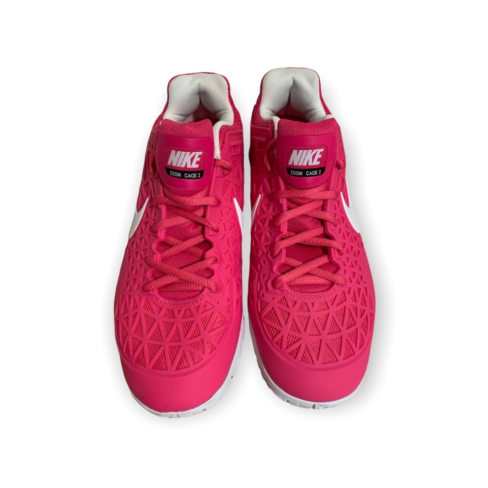 Women US 8 NIKE ZOOM Cage 2 Neon PINK Gym Tennis Sports Walking Sneakers Shoes